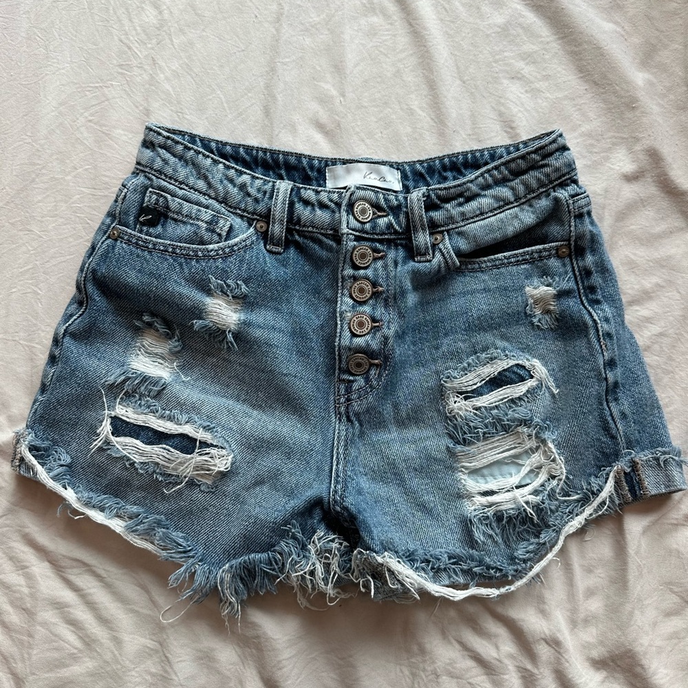 KanCan Ripped Blue Jean Shorts